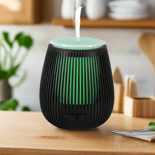 Essential Oil Aroma Diffuser USB - 100ml Black Portable Ultrasonic Car Humidifier-0